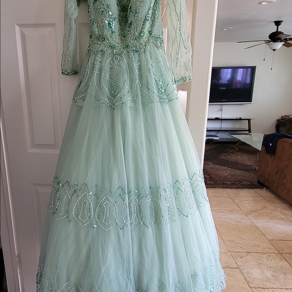 Luxurious long sleeve ballgown - Picture 14 of 16